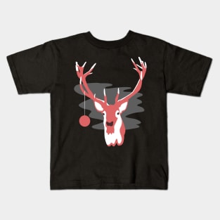 Abstract Minimal Christmas Deer (Reindeer) Kids T-Shirt